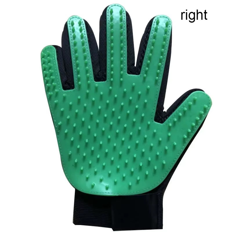 Pet Grooming Glove for Dogs and Cats - Deshedding Hair Remover and Massage Brush