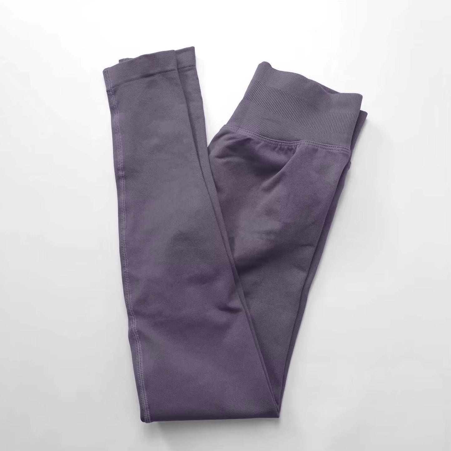 Women's Seamless Impact Leggings with Low Ribbed Band for Yoga and Fitness Workouts