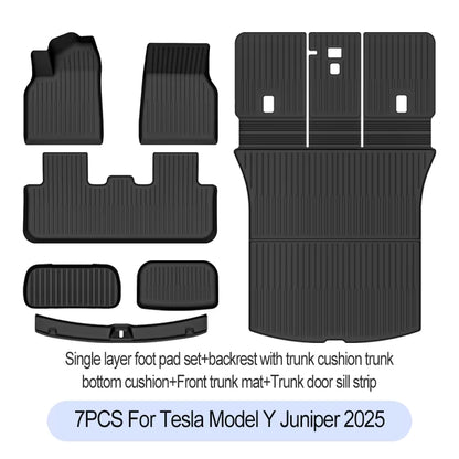 For Tesla New Model Y Juniper 2025+ TPE Floor Mats Waterproof Luggage Mat Wear-Resistant Foot Pads Modely Trunk Mats Accessories