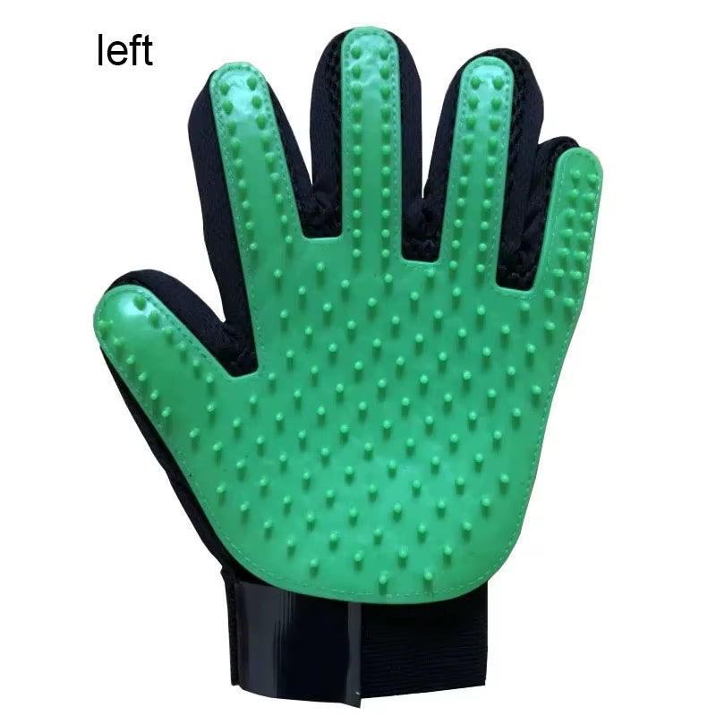 Pet Grooming Glove for Dogs and Cats - Deshedding Hair Remover and Massage Brush