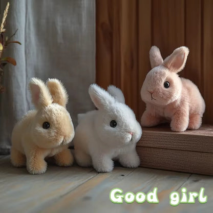 Realistic Bunny Toy Electronic Toy Bunny Simulated Rabbit Doll Jumping Twitching and Shaking Ears Toys Easter Children'S Gifts