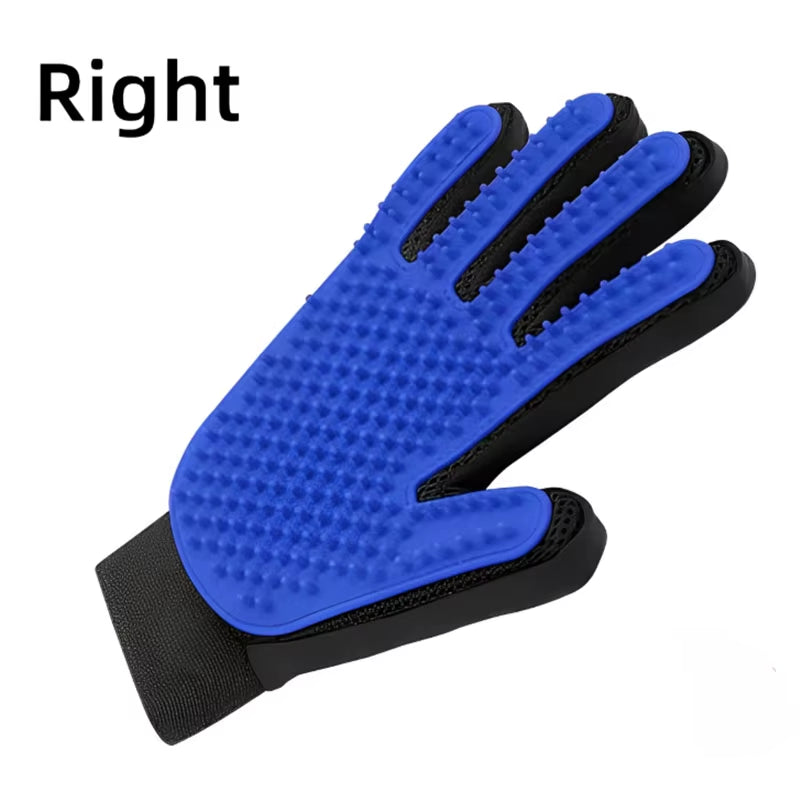Pet Grooming Glove for Dogs and Cats - Deshedding Hair Remover and Massage Brush