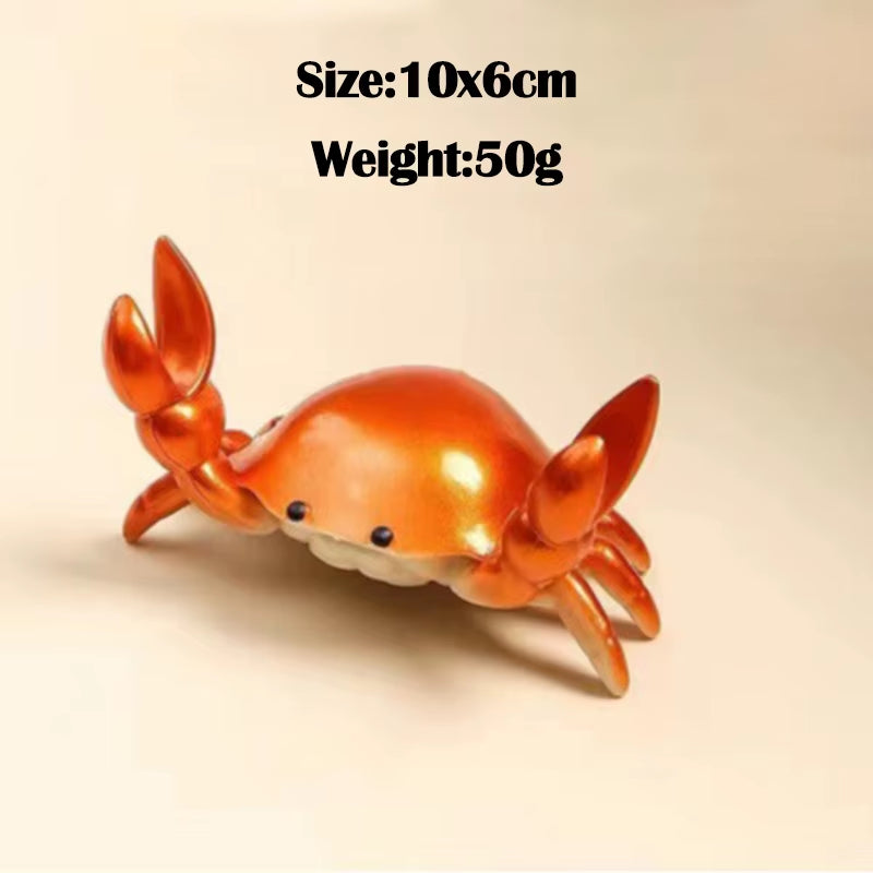 Creative Weightlifting Crab Pen Holder Desktop Phones Glasses Holding Stand Novelty Office Ornament Gifts
