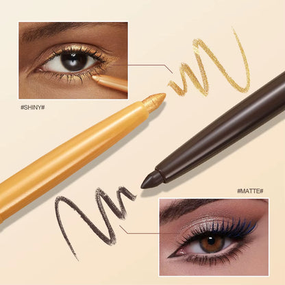 12-Piece Waterproof Eyeliner Set - Long-Lasting, Non-Smudging, Non-Irritating Multi-Color Makeup for Holiday Performances and Gifting