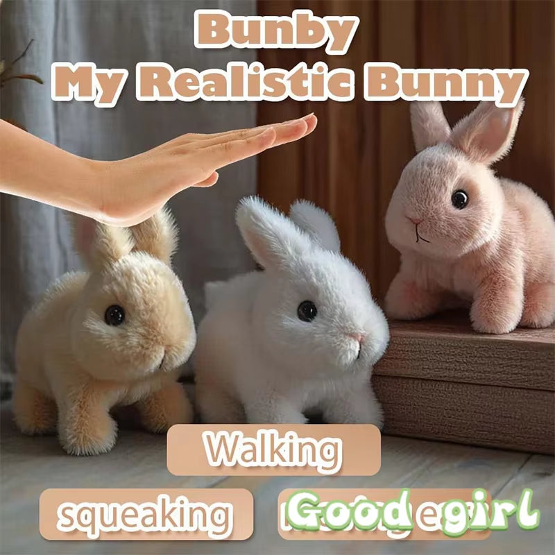Realistic Bunny Toy Electronic Toy Bunny Simulated Rabbit Doll Jumping Twitching and Shaking Ears Toys Easter Children'S Gifts