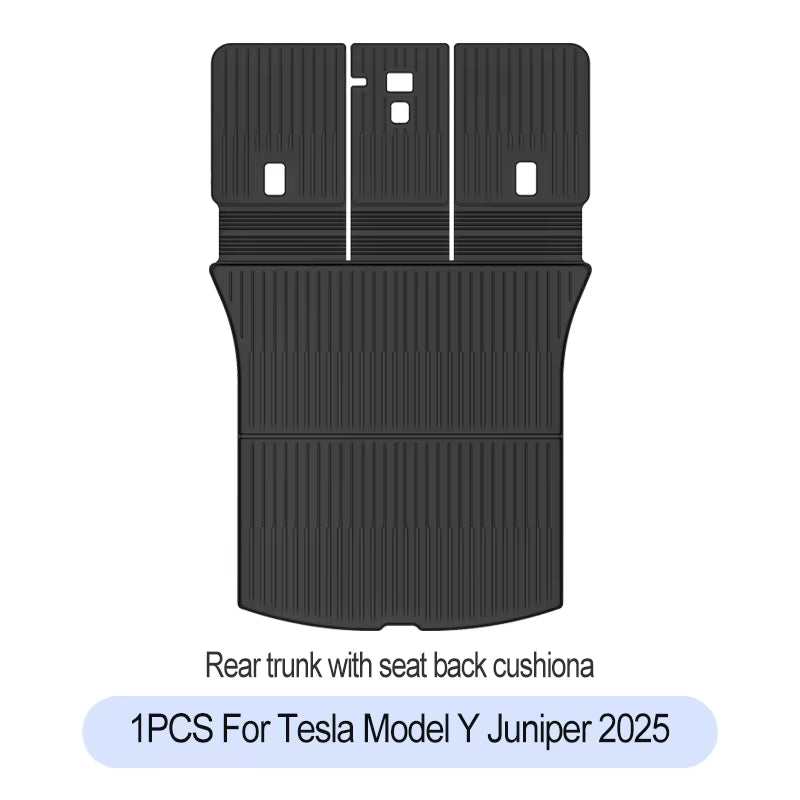 For Tesla New Model Y Juniper 2025+ TPE Floor Mats Waterproof Luggage Mat Wear-Resistant Foot Pads Modely Trunk Mats Accessories