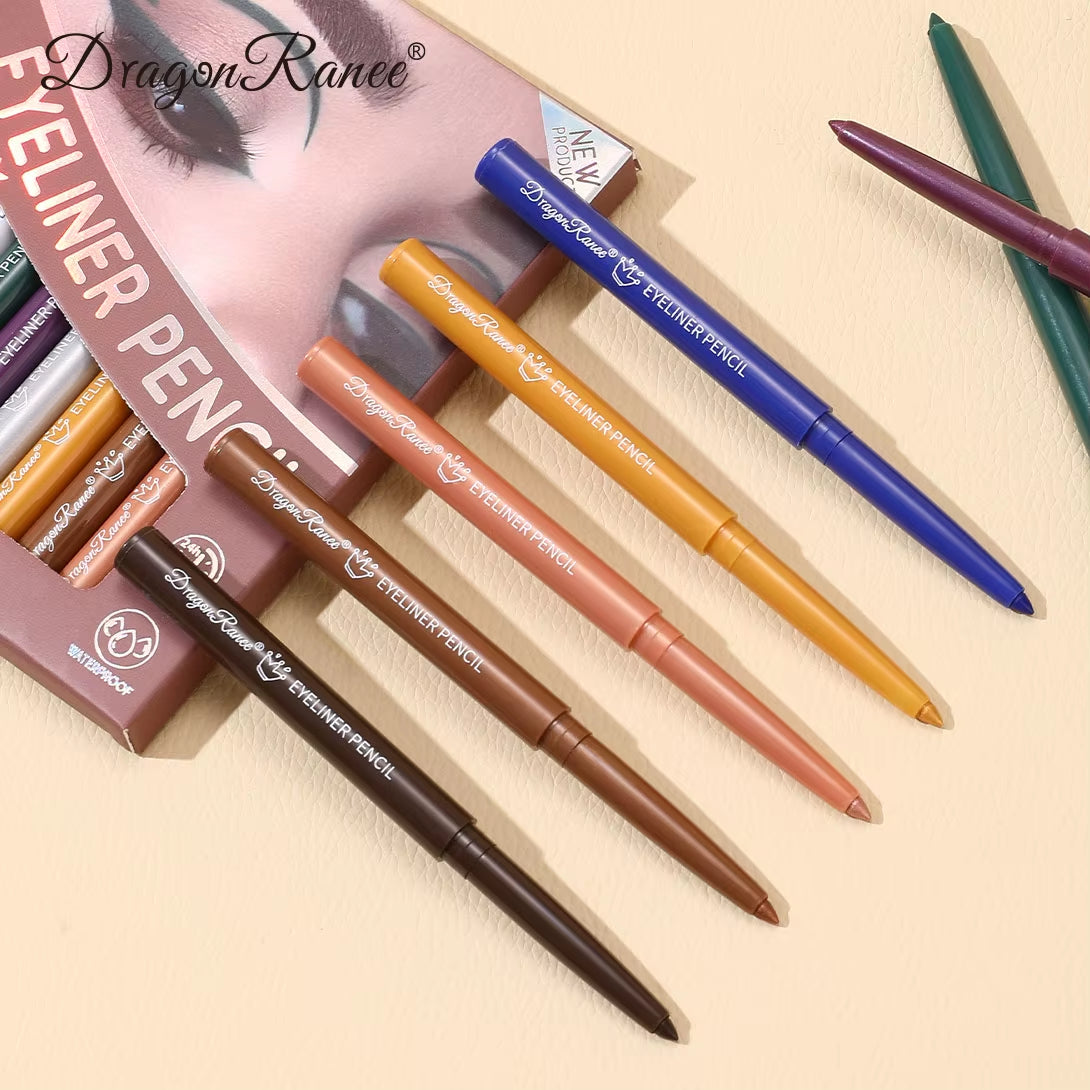 12-Piece Waterproof Eyeliner Set - Long-Lasting, Non-Smudging, Non-Irritating Multi-Color Makeup for Holiday Performances and Gifting