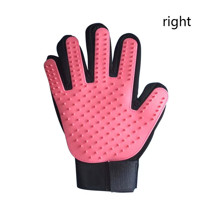 Pet Grooming Glove for Dogs and Cats - Deshedding Hair Remover and Massage Brush