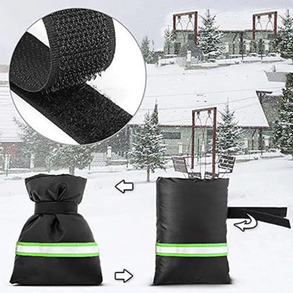 2Pcs, Outdoor Faucet Cover Socks for Winter Freeze Protection,Spigot Coverwith Reflective Strips, Thickened Anti-Freeze Outdoor