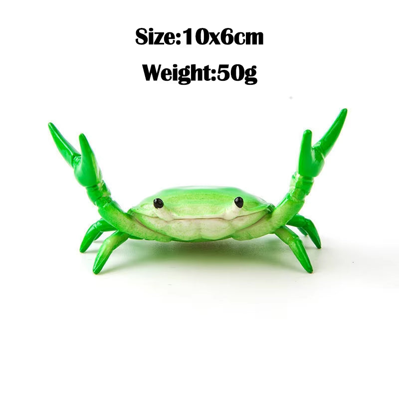 Creative Weightlifting Crab Pen Holder Desktop Phones Glasses Holding Stand Novelty Office Ornament Gifts