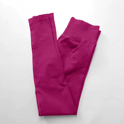 Women's Seamless Impact Leggings with Low Ribbed Band for Yoga and Fitness Workouts