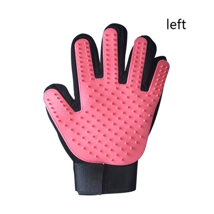 Pet Grooming Glove for Dogs and Cats - Deshedding Hair Remover and Massage Brush