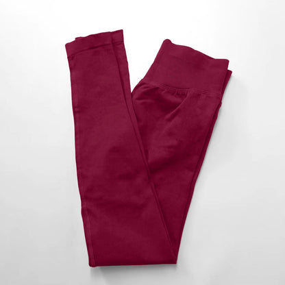 Women's Seamless Impact Leggings with Low Ribbed Band for Yoga and Fitness Workouts