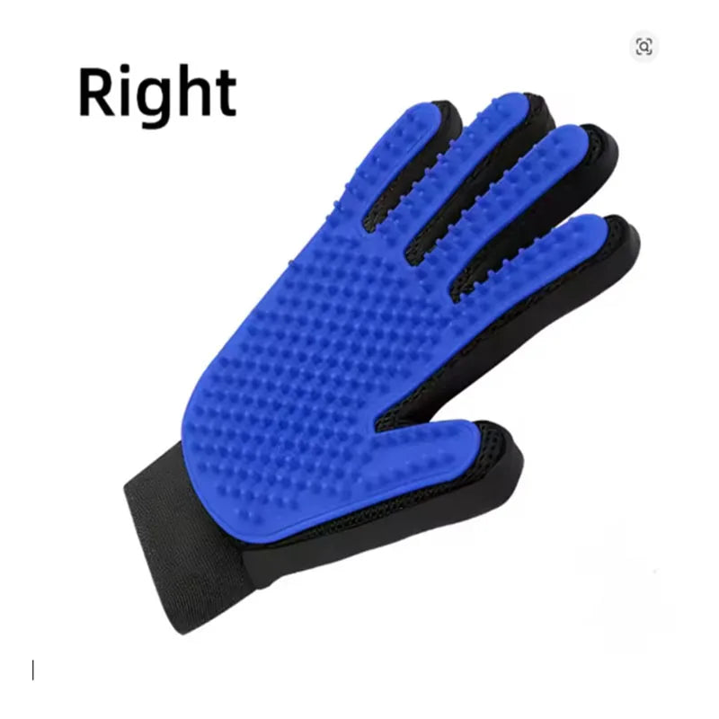 Pet Grooming Glove for Dogs and Cats - Deshedding Hair Remover and Massage Brush