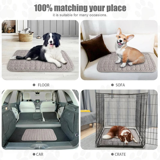 Large Dog Crate Bed Dog Crate Pad Washable Dog Bed Mat for Crate Mats for Dog Cage Mat Dog Kennel Pad Dog Kennel Mat Dog Crate Liner Dog Beds for Large Dog,48" X 36"