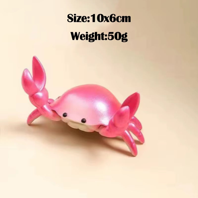 Creative Weightlifting Crab Pen Holder Desktop Phones Glasses Holding Stand Novelty Office Ornament Gifts