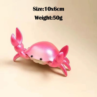 Creative Weightlifting Crab Pen Holder Desktop Phones Glasses Holding Stand Novelty Office Ornament Gifts