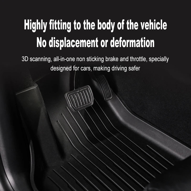 For Tesla New Model Y Juniper 2025+ TPE Floor Mats Waterproof Luggage Mat Wear-Resistant Foot Pads Modely Trunk Mats Accessories
