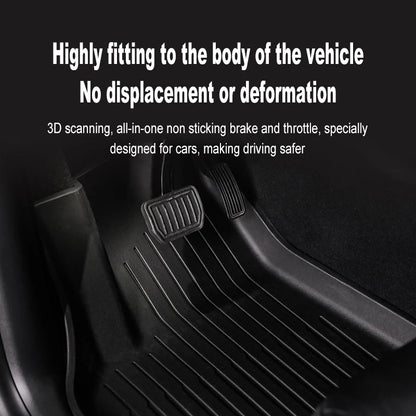 For Tesla New Model Y Juniper 2025+ TPE Floor Mats Waterproof Luggage Mat Wear-Resistant Foot Pads Modely Trunk Mats Accessories