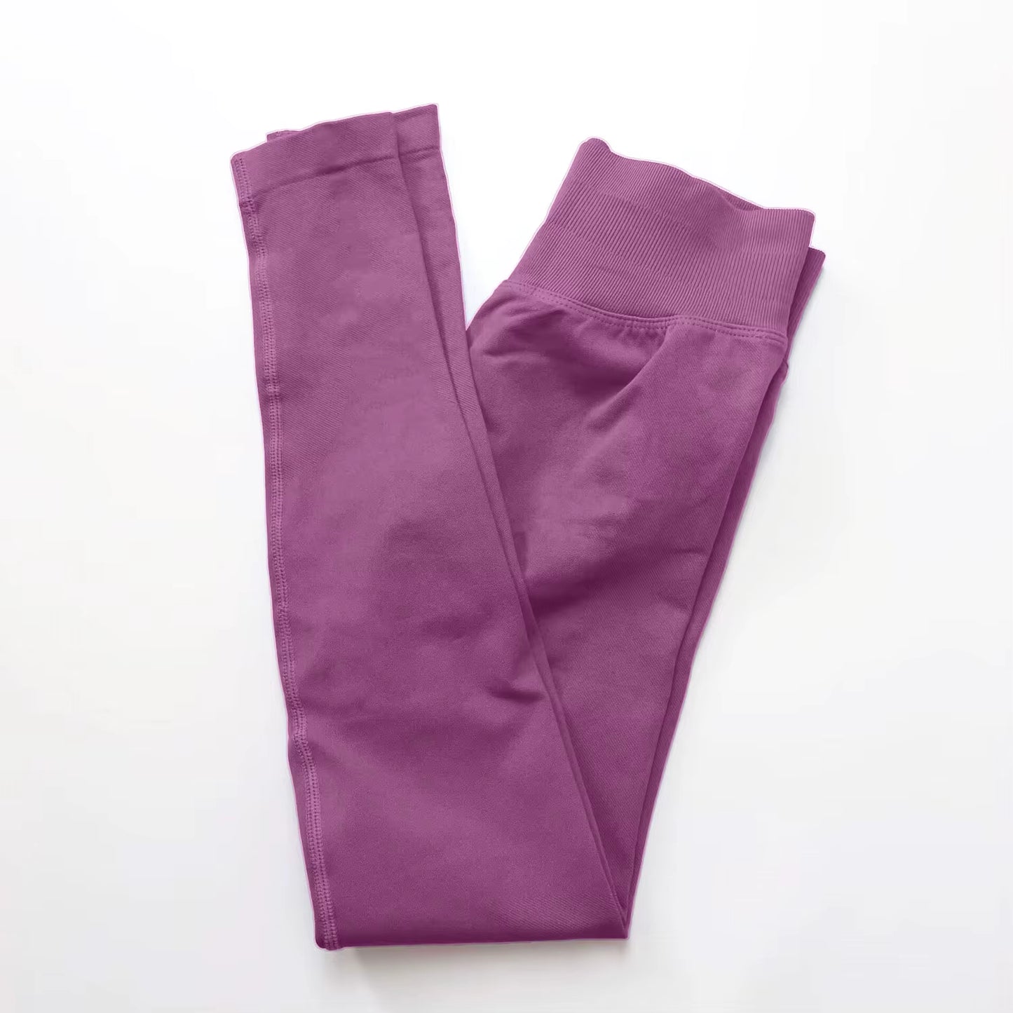 Women's Seamless Impact Leggings with Low Ribbed Band for Yoga and Fitness Workouts