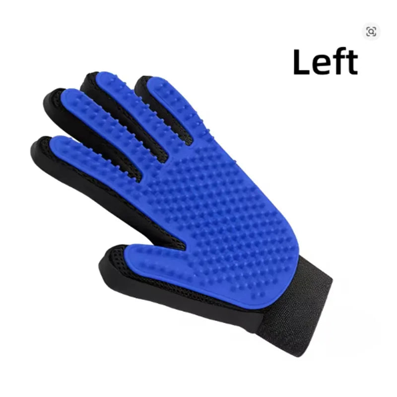 Pet Grooming Glove for Dogs and Cats - Deshedding Hair Remover and Massage Brush