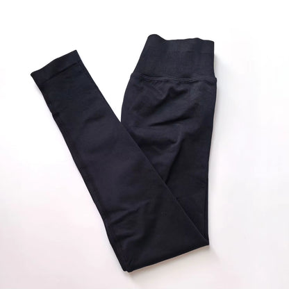 Women's Seamless Impact Leggings with Low Ribbed Band for Yoga and Fitness Workouts