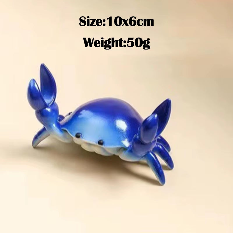 Creative Weightlifting Crab Pen Holder Desktop Phones Glasses Holding Stand Novelty Office Ornament Gifts