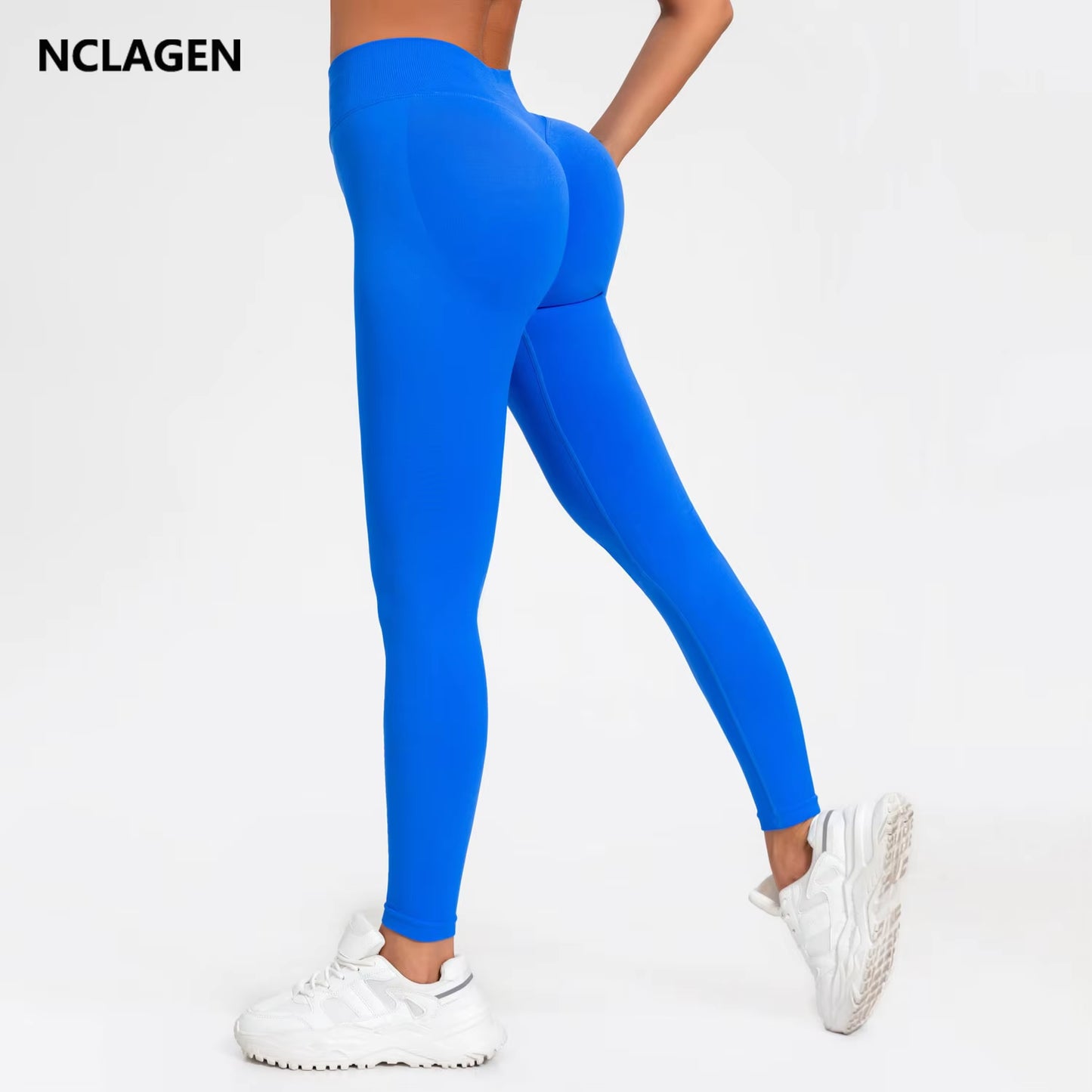 Women's Seamless Impact Leggings with Low Ribbed Band for Yoga and Fitness Workouts