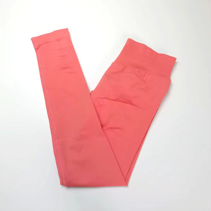 Women's Seamless Impact Leggings with Low Ribbed Band for Yoga and Fitness Workouts