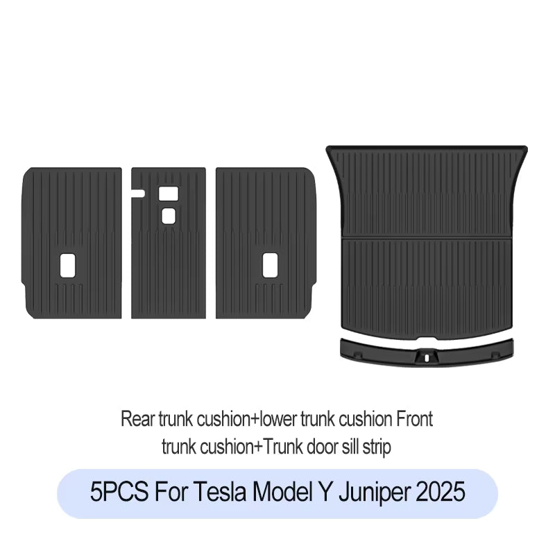 For Tesla New Model Y Juniper 2025+ TPE Floor Mats Waterproof Luggage Mat Wear-Resistant Foot Pads Modely Trunk Mats Accessories