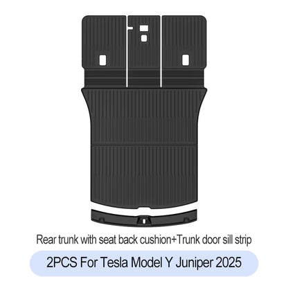 For Tesla New Model Y Juniper 2025+ TPE Floor Mats Waterproof Luggage Mat Wear-Resistant Foot Pads Modely Trunk Mats Accessories
