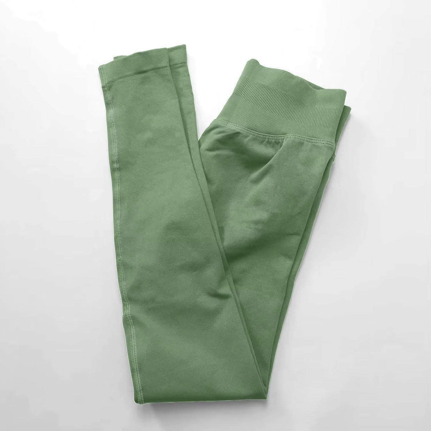Women's Seamless Impact Leggings with Low Ribbed Band for Yoga and Fitness Workouts