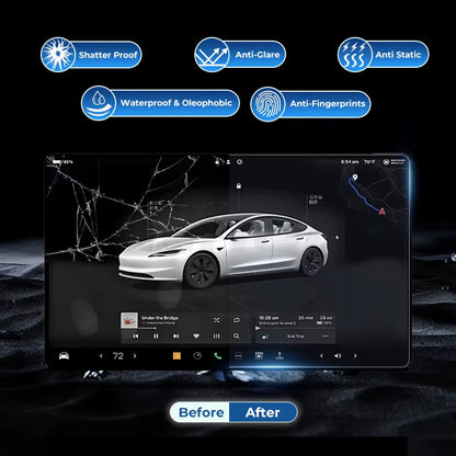 16 Inch Tempered Glass Screen Protector for Tesla Model Y YL 2026 Juniper HD Center Control Film Installation Tool