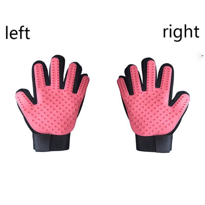 Pet Grooming Glove for Dogs and Cats - Deshedding Hair Remover and Massage Brush