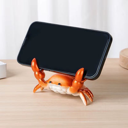 Creative Weightlifting Crab Pen Holder Desktop Phones Glasses Holding Stand Novelty Office Ornament Gifts