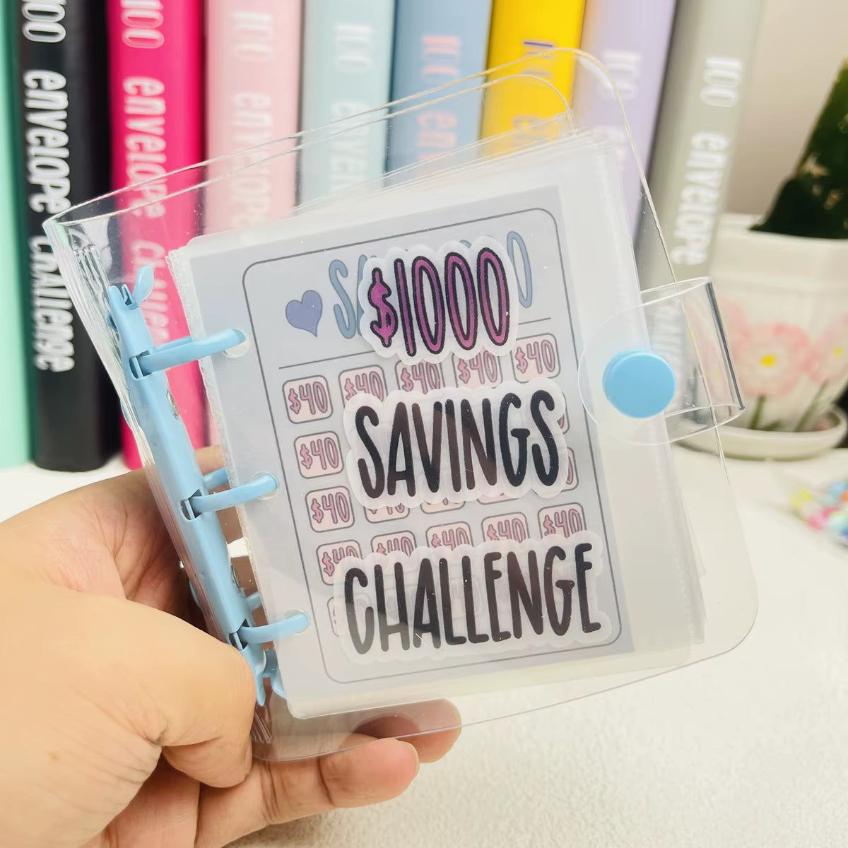 1000 Savings Challenge Binder , Money Saving Binder, Savings Challenges Book with Envelopes, Envelope Savings Challenge, Mini Bu