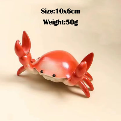 Creative Weightlifting Crab Pen Holder Desktop Phones Glasses Holding Stand Novelty Office Ornament Gifts