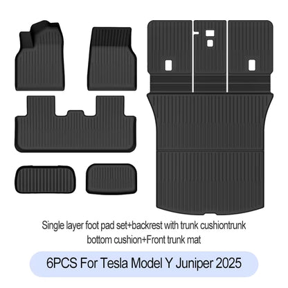 For Tesla New Model Y Juniper 2025+ TPE Floor Mats Waterproof Luggage Mat Wear-Resistant Foot Pads Modely Trunk Mats Accessories