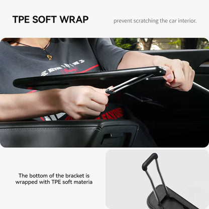 Portable Table Desk for Tesla Model 3/Y Highland Juniper (2021-2026) - Steering Wheel Laptop and Food Tray