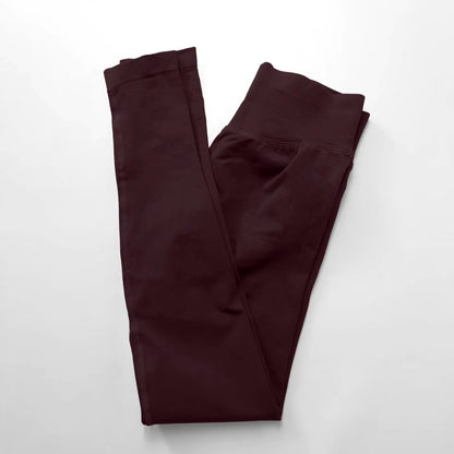 Women's Seamless Impact Leggings with Low Ribbed Band for Yoga and Fitness Workouts