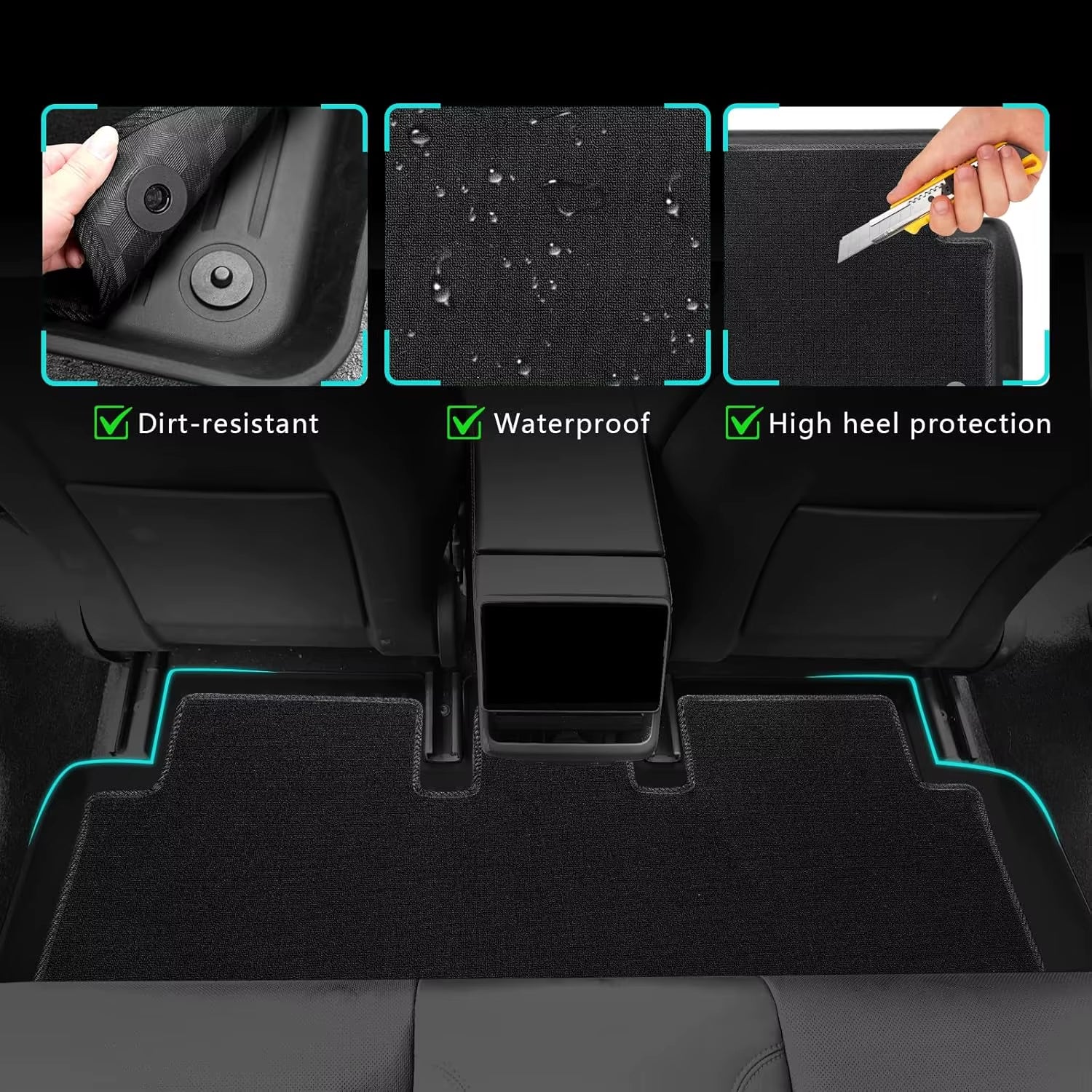 For Tesla New Model Y Juniper 2025+ TPE Floor Mats Waterproof Luggage Mat Wear-Resistant Foot Pads Modely Trunk Mats Accessories