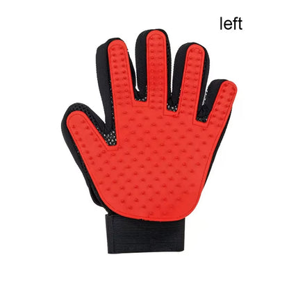 Pet Grooming Glove for Dogs and Cats - Deshedding Hair Remover and Massage Brush