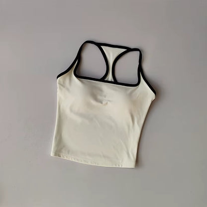 Professional Sports and Fitness Vest with Chest Pad - Summer Shockproof Yoga and Pilates Top