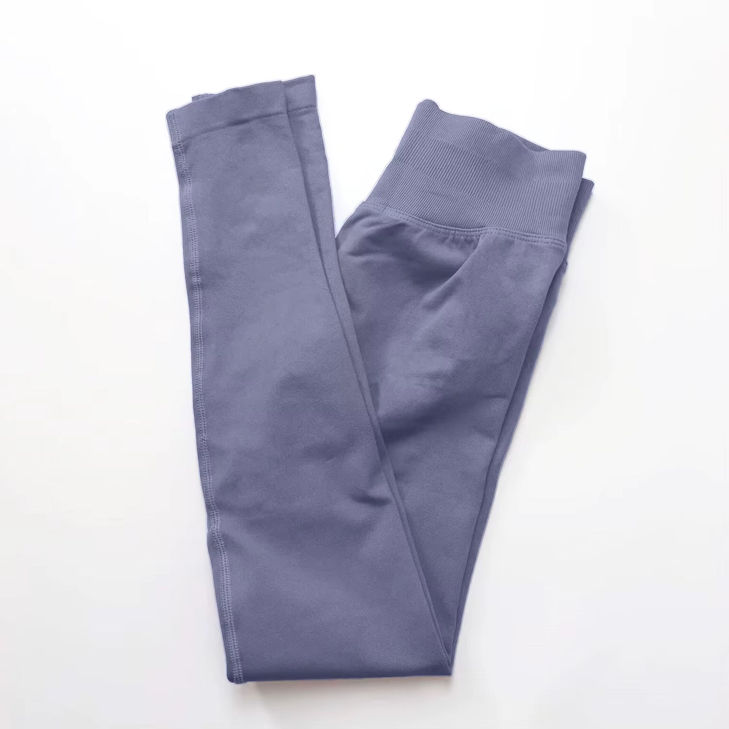 Women's Seamless Impact Leggings with Low Ribbed Band for Yoga and Fitness Workouts