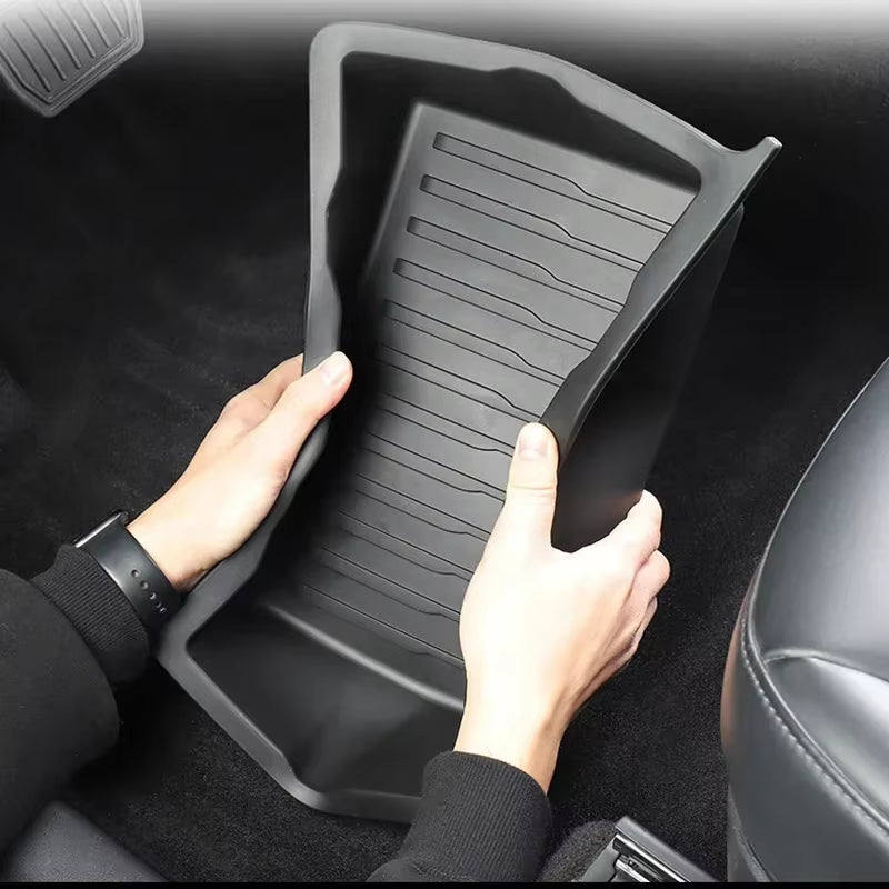 Underseat Storage Box for Tesla Model Y 2021-2024 Seats Drawer TPE Hidden Storage Tray Push Pull Car Organizer Car Accessories